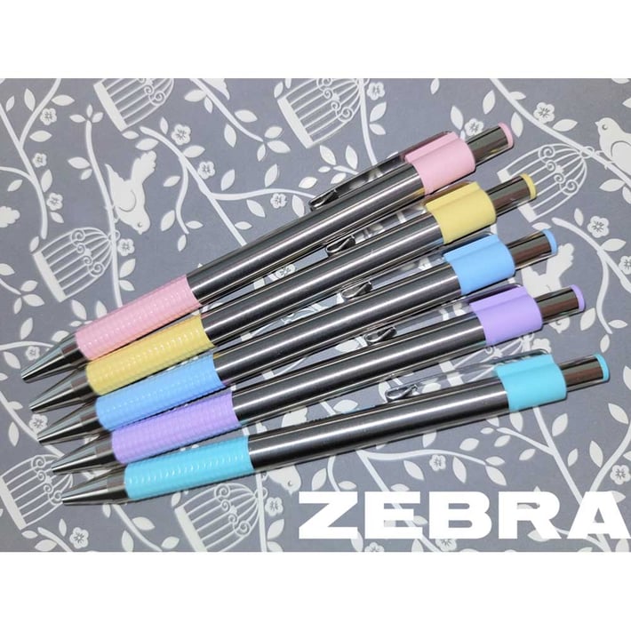 Zebra Химикалка F-301 Pastel, метална, 0.7 mm, синя