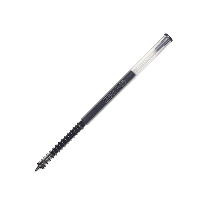 Zebra Пълнител за химикалка Refill, F, 0.7 mm, черен