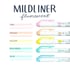 Zebra Текст маркер Mildliner Fluorescent, двоен, 5 цвята