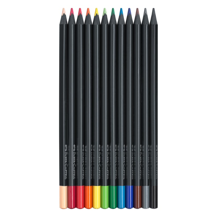 Faber-Castell Цветни моливи Black Edition, 12 цвята