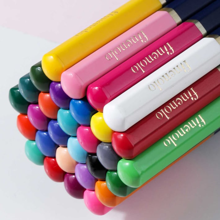 Deli Цветни моливи Finenolo, 48 цвята, в метална кутия