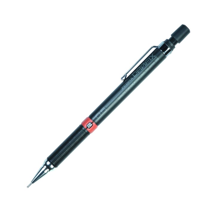 Zebra Автоматичен молив Drafix, 0.5 mm, черен