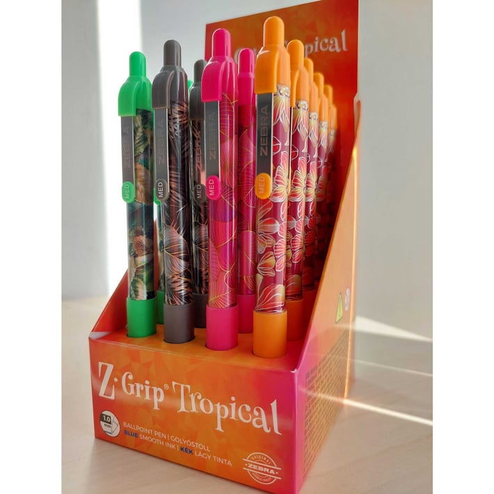 Zebra Химикалка Z-Grip Tropical, 20 броя в дисплей