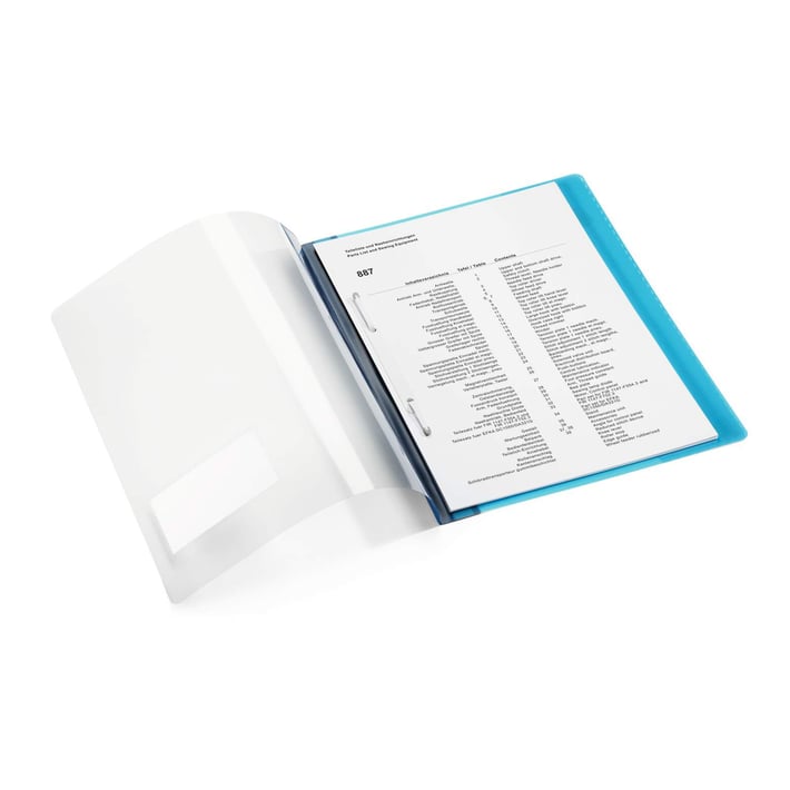 Durable Папка, A4+, PP, с джоб за визитка, синя