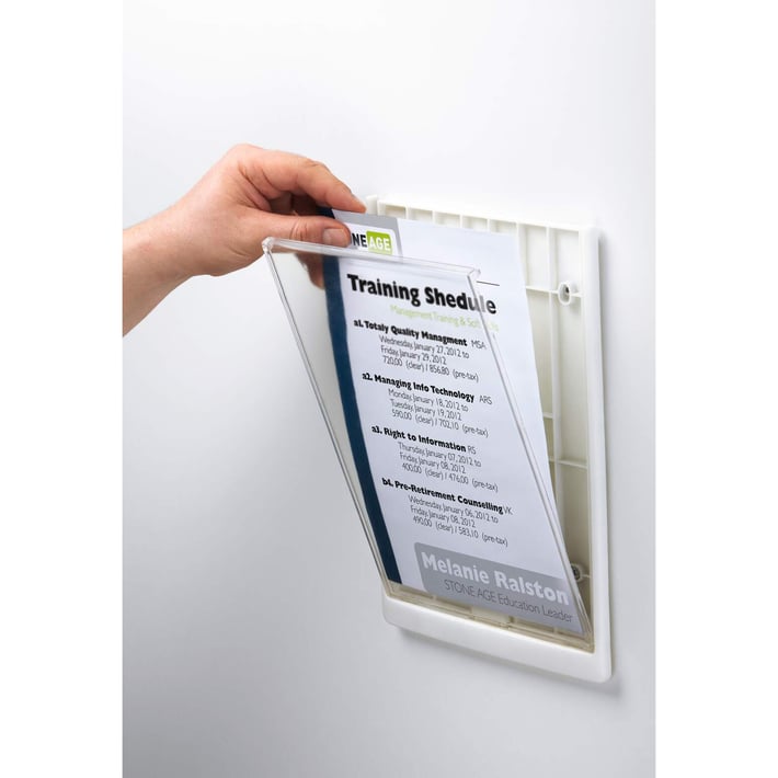 Durable Табела за врата Click Sign, A4, вертикална, графит