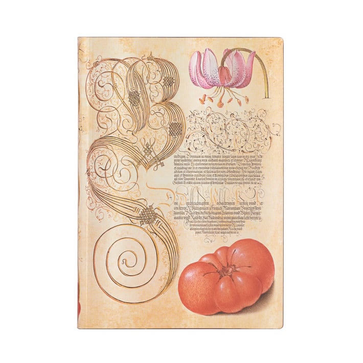 Paperblanks Тефтер Lily&Tomato, Midi, широки редове, мека корица, 88 листа