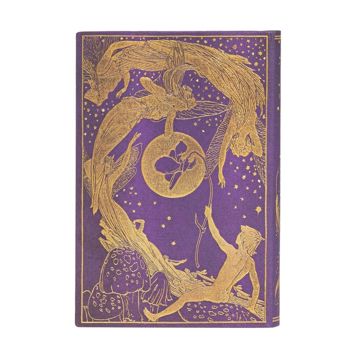 Paperblanks Тефтер Violet Fairy, Mini, широки редове, твърда корица, 88 листа