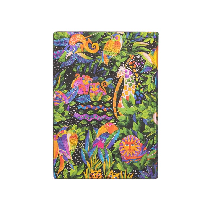 Paperblanks Тефтер Jungle Song, Midi, широки редове, мека корица, 88 листа