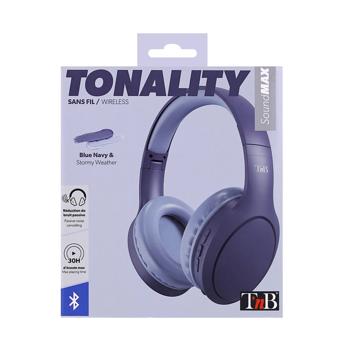 TNB Слушалки Tonality, с Bluetooth, тъмносини