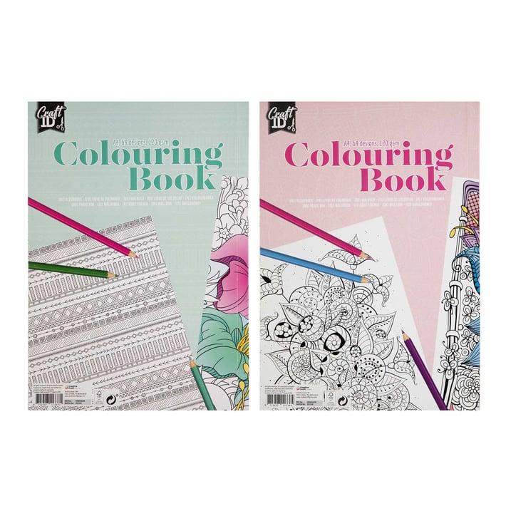 Craft ID Книжка за оцветяване, А4, 32 листа, асорти, опаковка 48