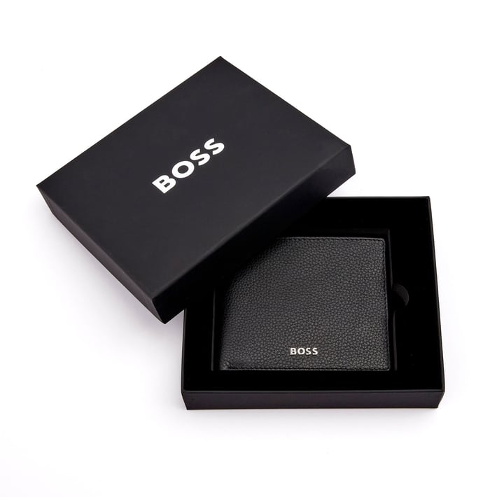 Hugo Boss Портфейл Classic Grained, черен