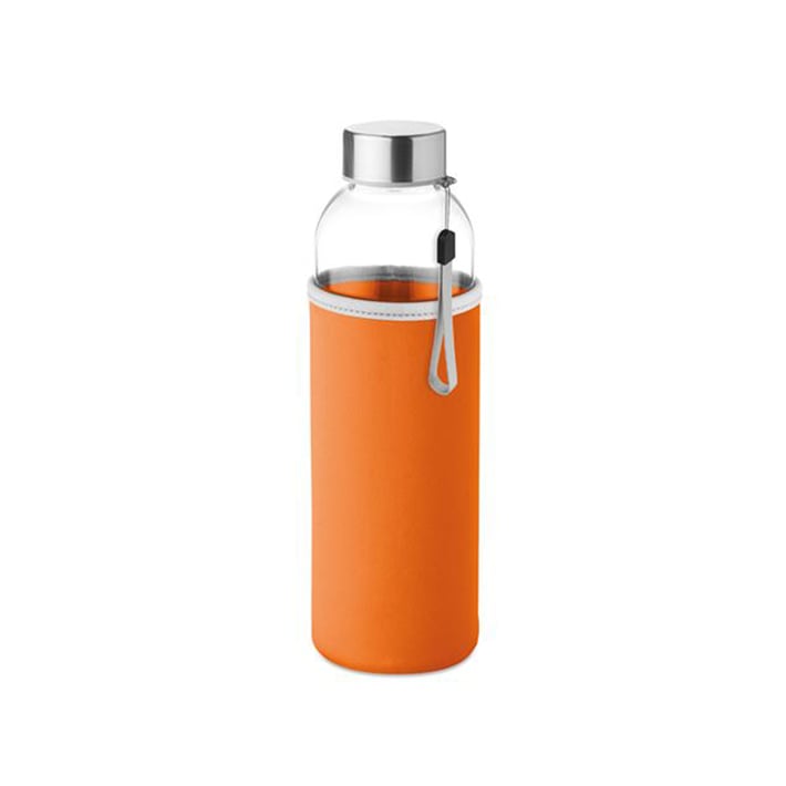 More Than Gifts Бутилка Utah Glass, с оранжев калъф, 500 ml