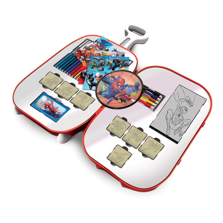 Multiprint Комплект за оцветяване Spiderman, в куфарче, на колела, асорти