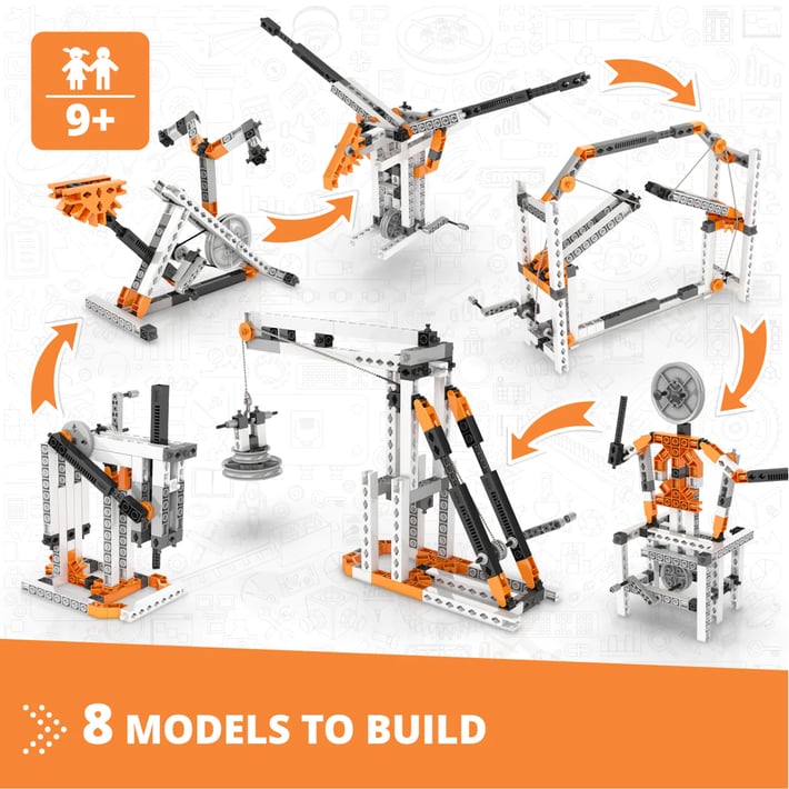 Engino Конструктор STEM Mechanics - Манивели и зъбци