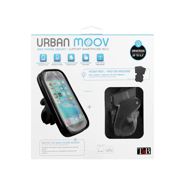 TNB Държач за смартфон Urban Moov, до 6.5'', черен