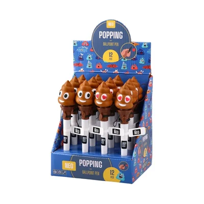 Химикалка Sazio Popping, емотикона, 1.0 mm, асорти