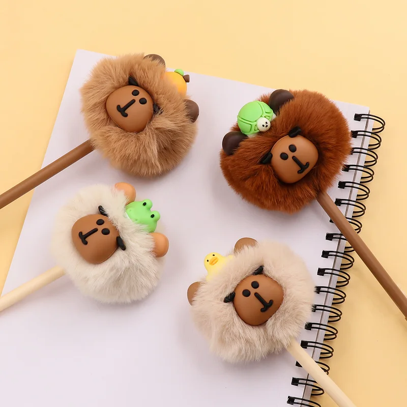 Химикалка Sazio Pom-Pom, с декорация капибара, асорти