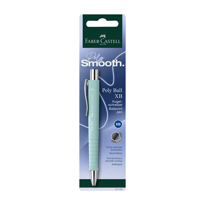 Faber-Castell Химикалка Poly Ball XB, цветове асорти, в блистер