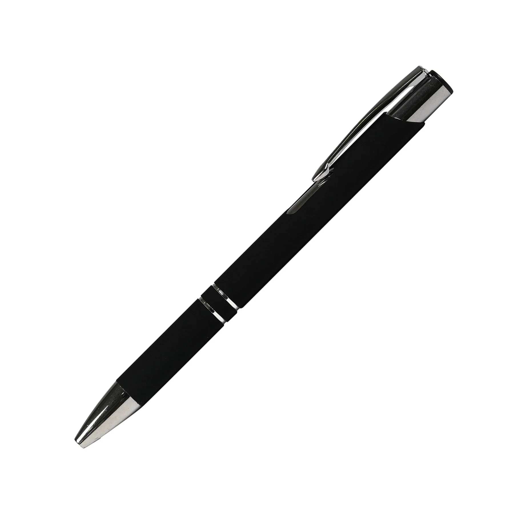 Office 1 Химикалка Norma Soft, метална, гумирана, черна