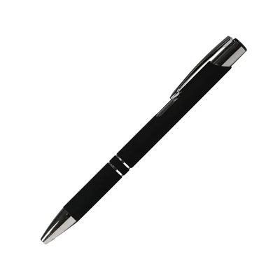 Office 1 Химикалка Norma Soft, метална, гумирана, черна