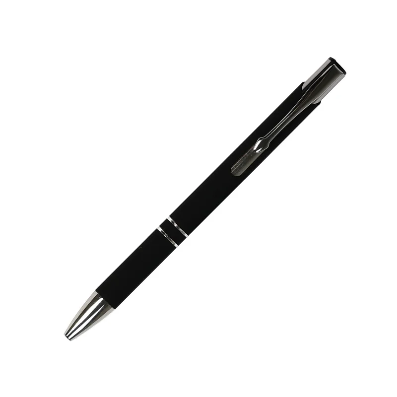 Office 1 Химикалка Norma Soft, метална, гумирана, черна