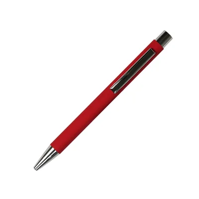 Office 1 Химикалка Draco Chrome, метална, червена
