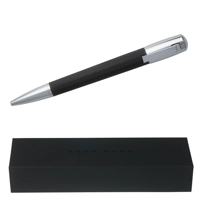 Hugo Boss Химикалка Pure, в кутия, черна