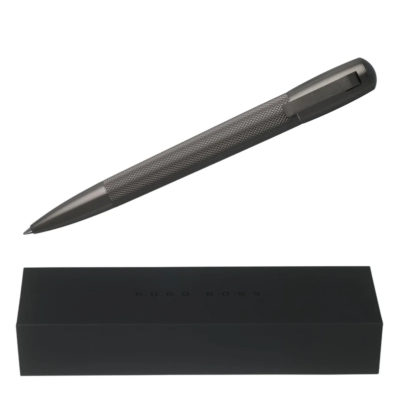 Hugo Boss Химикалка Pure Matte, в кутия, сребриста