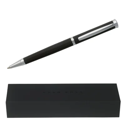 Hugo Boss Химикалка Sophisticated, в кутия, черна