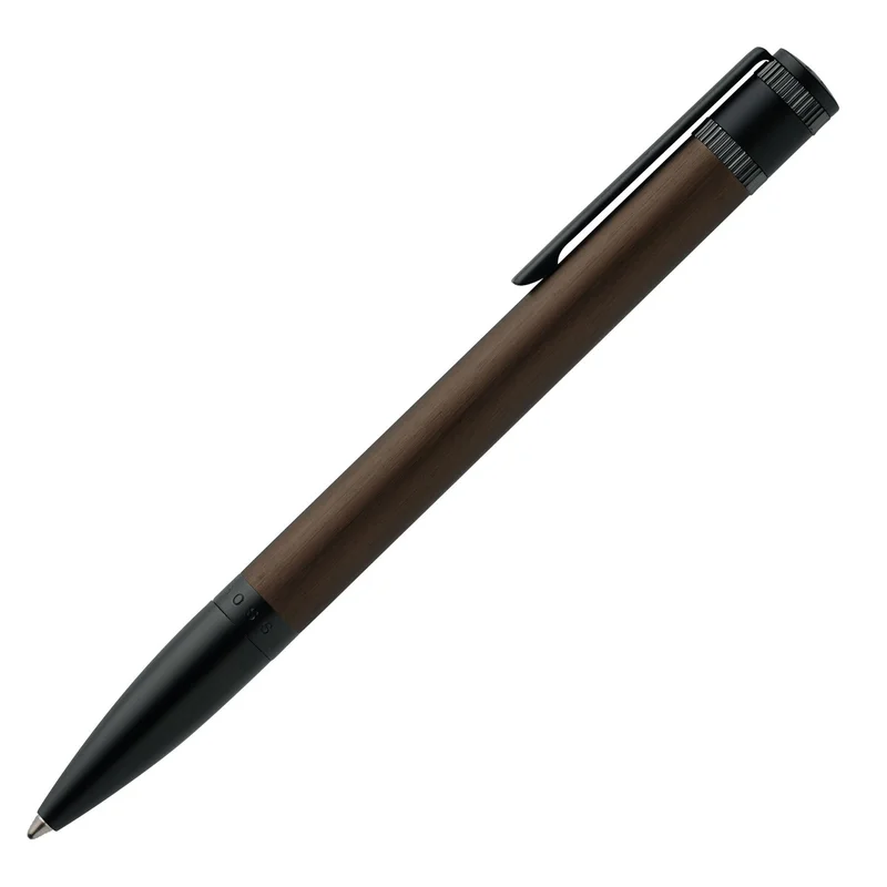 Hugo Boss Химикалка Explore Brushed, в кутия, цвят каки