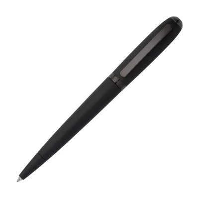 Hugo Boss Химикалка Contour Brushed, в кутия, черна