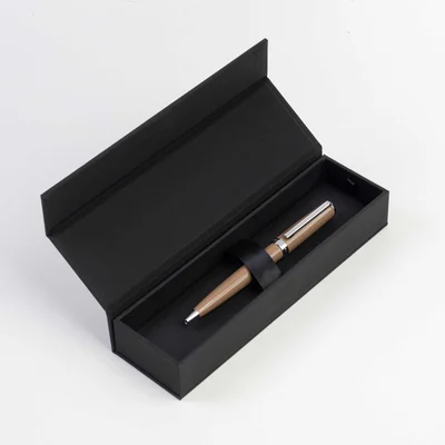 Hugo Boss Химикалка Gear Icon, в кутия, бежова