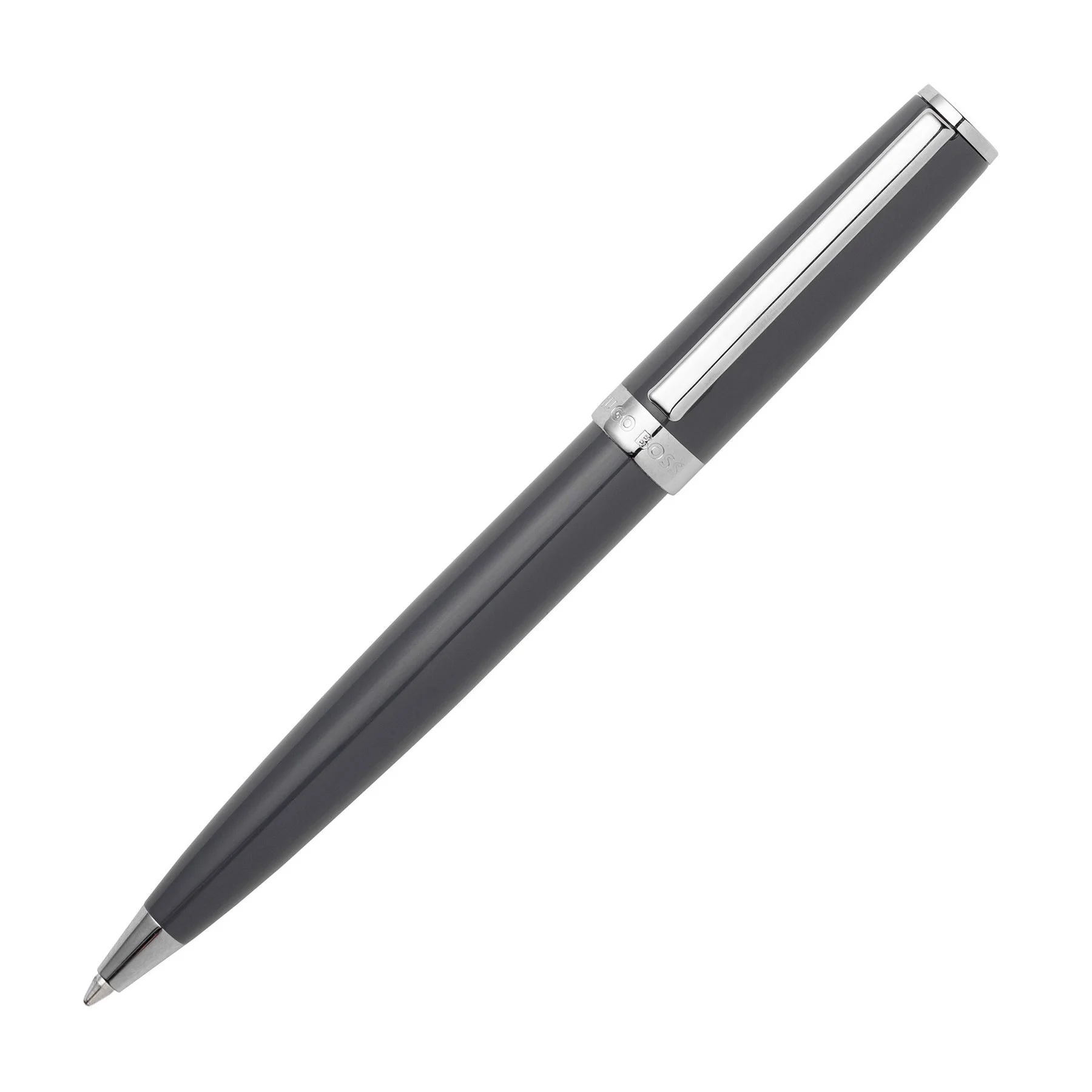 Hugo Boss Химикалка Gear Icon, в кутия, сива