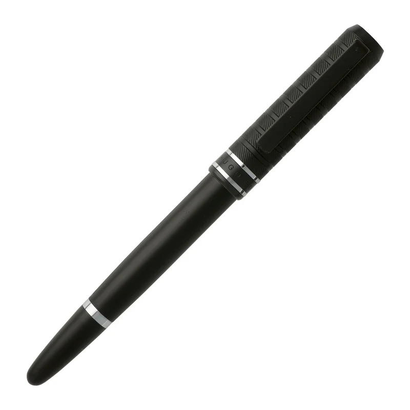 Hugo Boss Писалка Level Structure, в кутия, черна