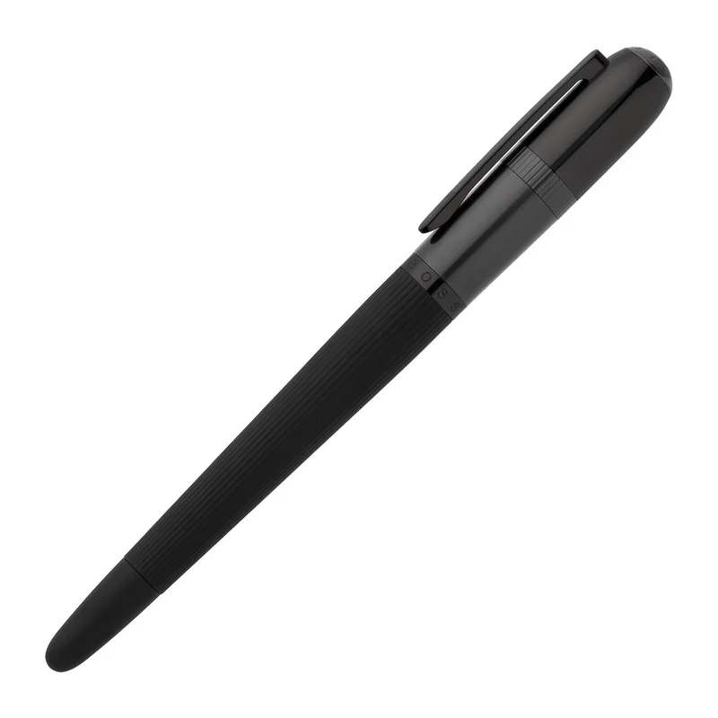 Hugo Boss Писалка Contour, в кутия, черна