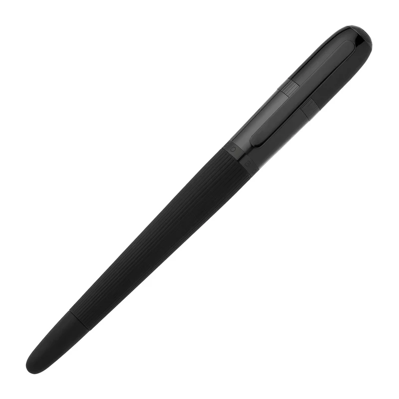 Hugo Boss Писалка Contour, в кутия, черна