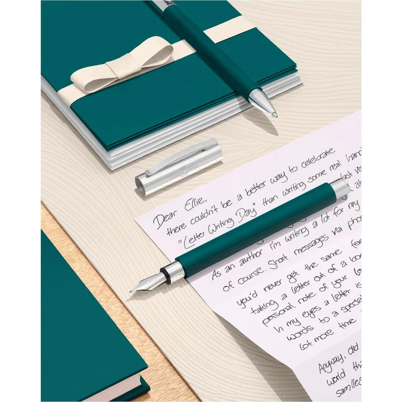 Faber-Castell Писалка Ambition, M, синьо-зелена