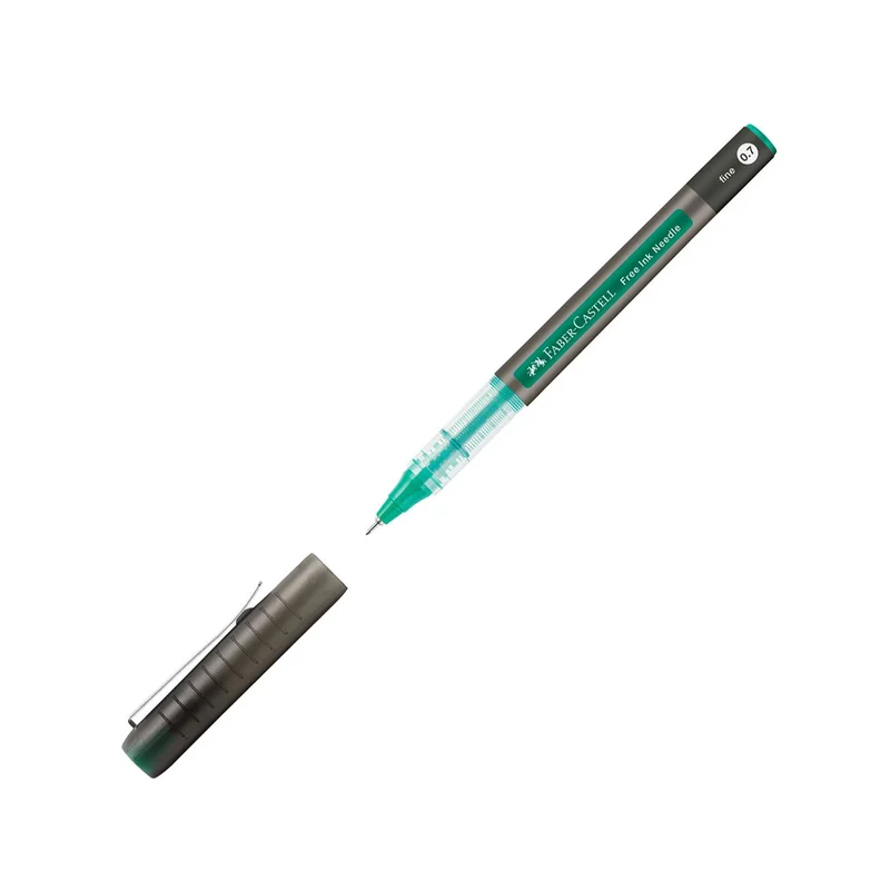 Faber-Castell Ролер Free Ink Needle, 0.7 mm, зелен