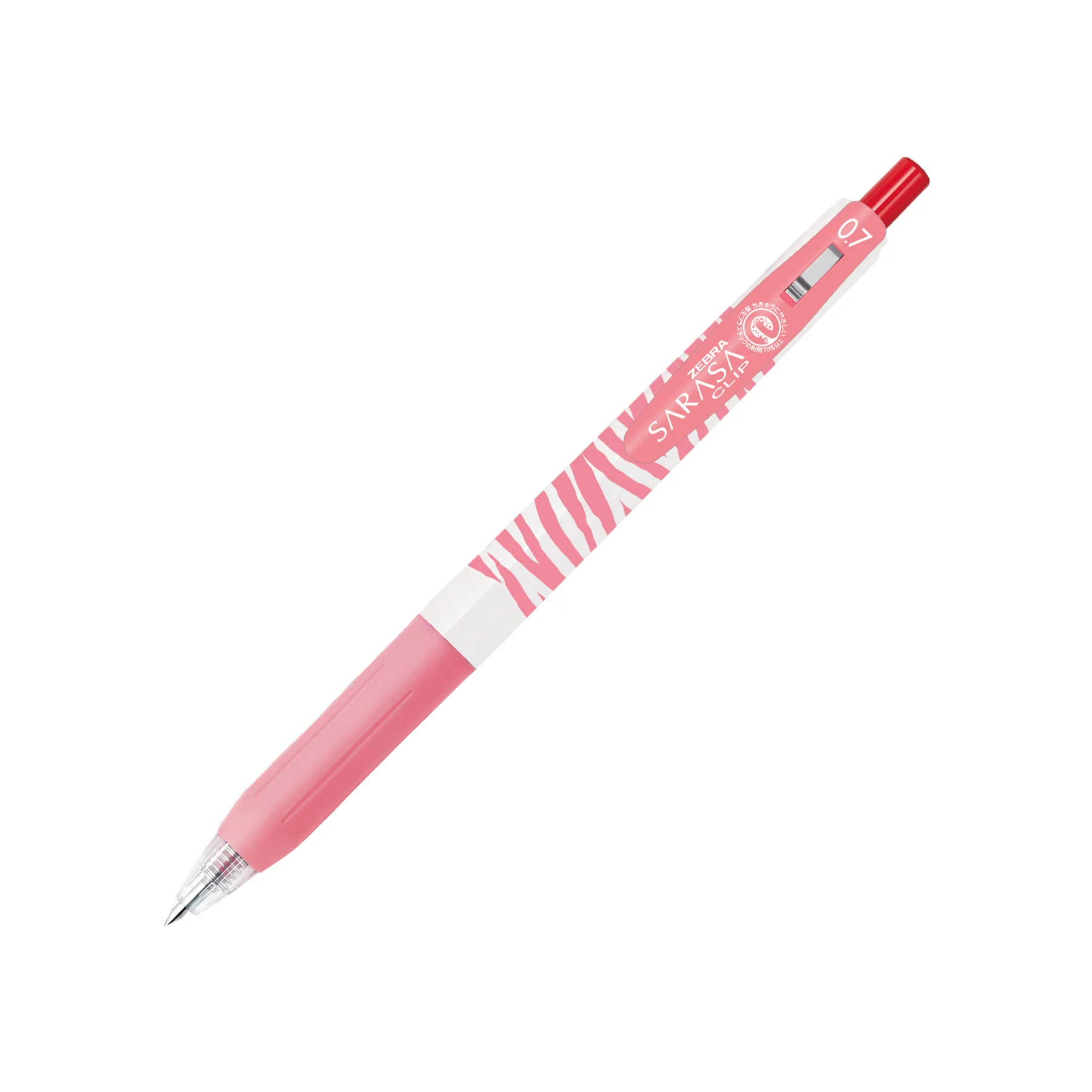 Zebra Гел ролер Pastel Stripes, 0.7 mm, червен