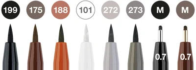 Faber-Castell Маркер-четка Pitt Artist, класик, 8 броя