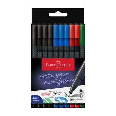 Faber-Castell Тънкописец Grip, 0.4 mm, 10 броя