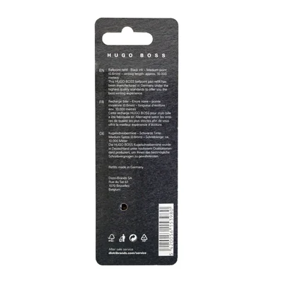 Hugo Boss Пълнител за химикалка, метален, M, черен, 2 броя