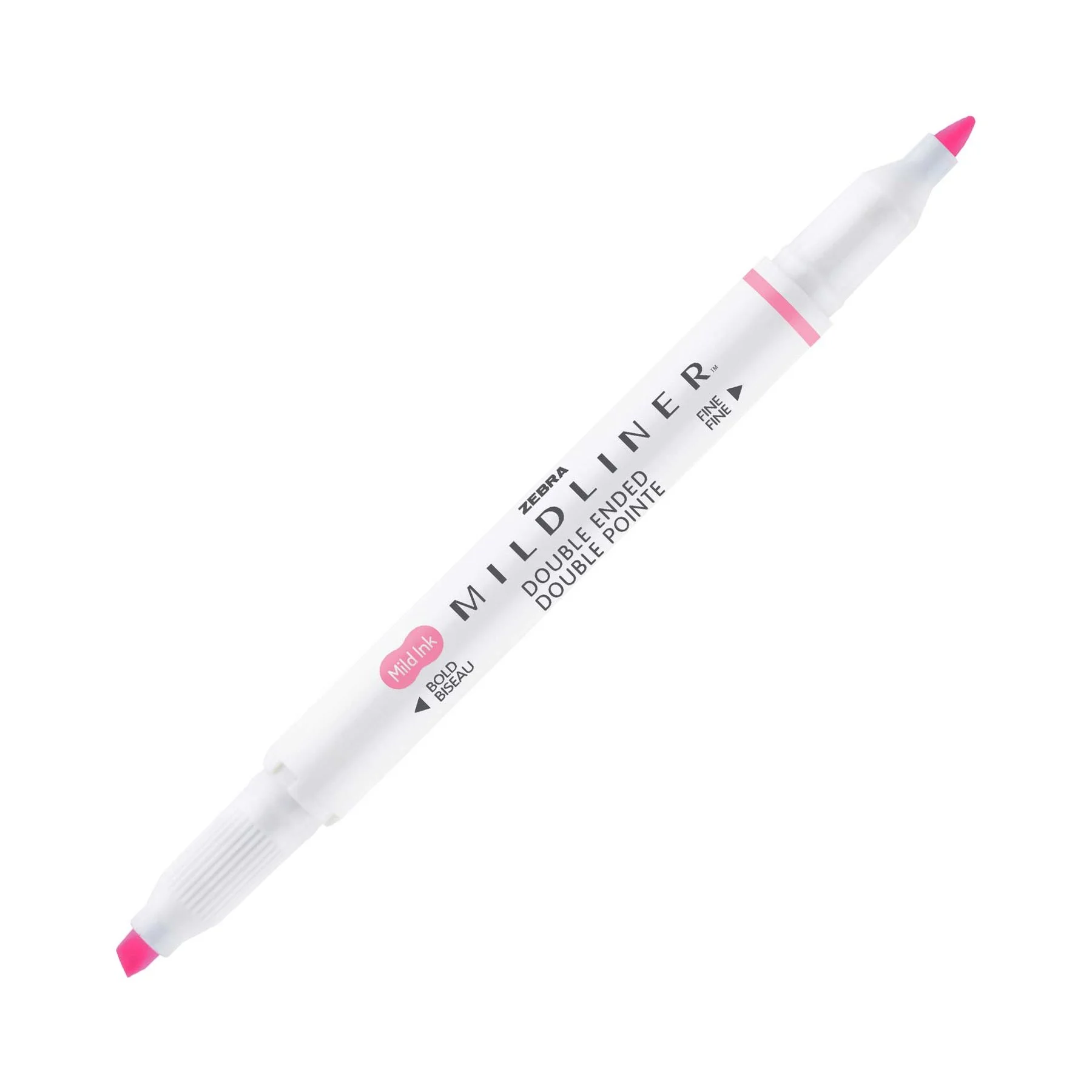 Zebra Текст маркер Mildliner Fluorescent, двоен, розов