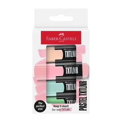 Faber-Castell Текст маркер TXTLNR, мини, пастелен, 4 цвята