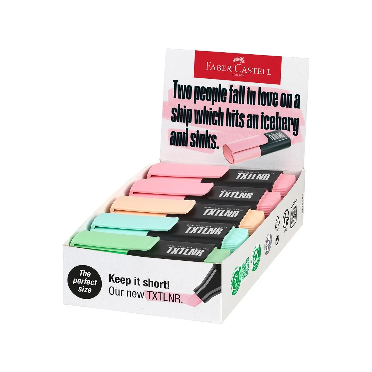Faber-Castell Текст маркер TXTLNR, А, мини, пастелен, 10 броя