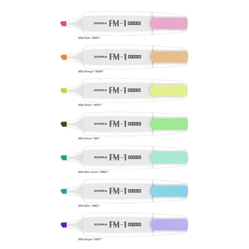Zebra Текст маркер FM-1 Mild, 3.5 mm, жълт