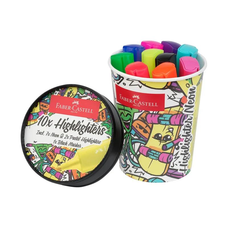 Faber-Castell Текст маркер 1546, Ice Cream, неонови цветове, 10 броя