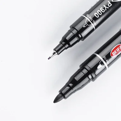 Beifa Перманентен маркер PY900, двоен, 0.5 - 2 mm, черен