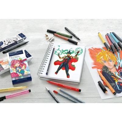 Faber-Castell Маркер Pitt Manga Shojo, 6 броя