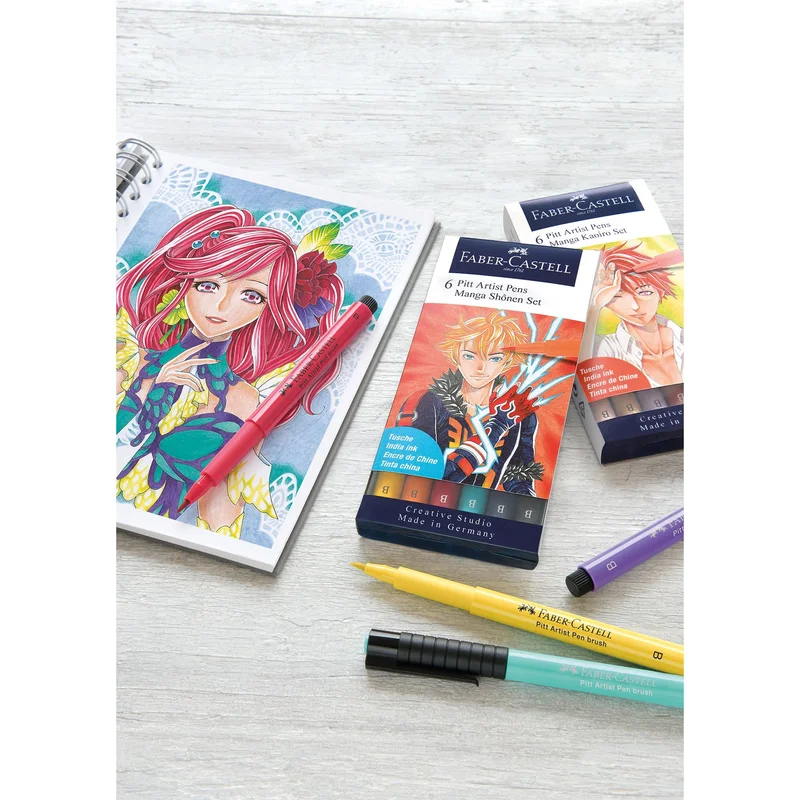 Faber-Castell Маркер Pitt Manga Shading, 4 броя